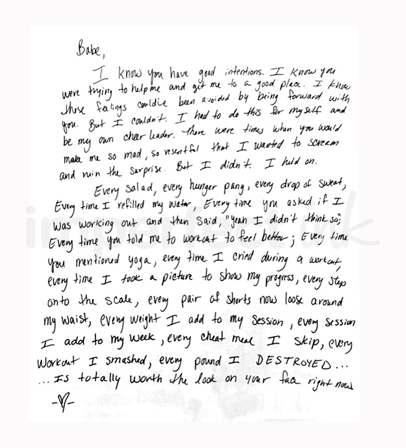 Handwritten letter thumbnail