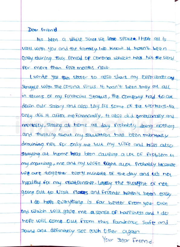 Handwritten letter thumbnail