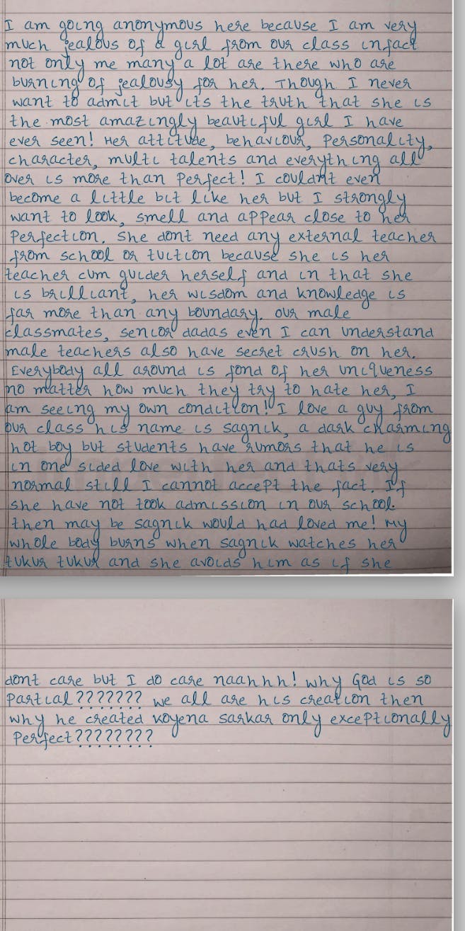 Handwritten letter thumbnail