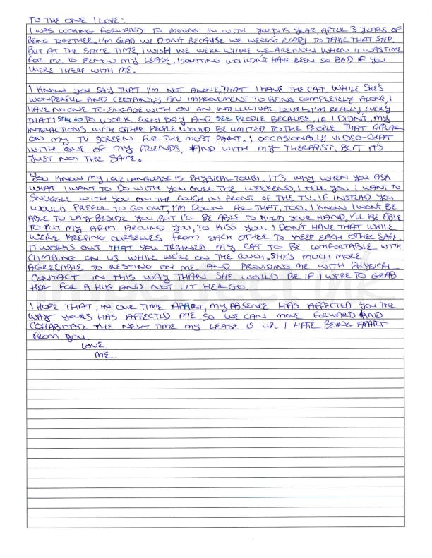 Handwritten letter thumbnail