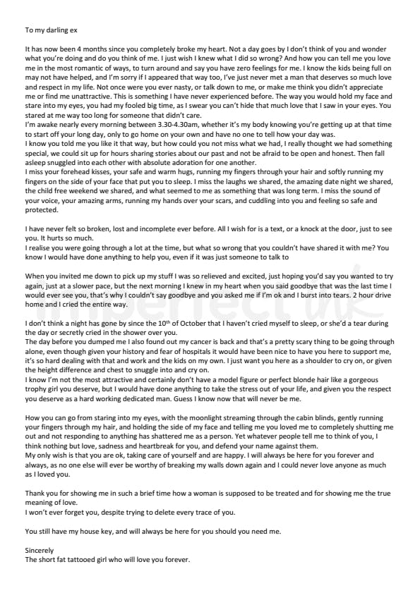 Handwritten letter thumbnail