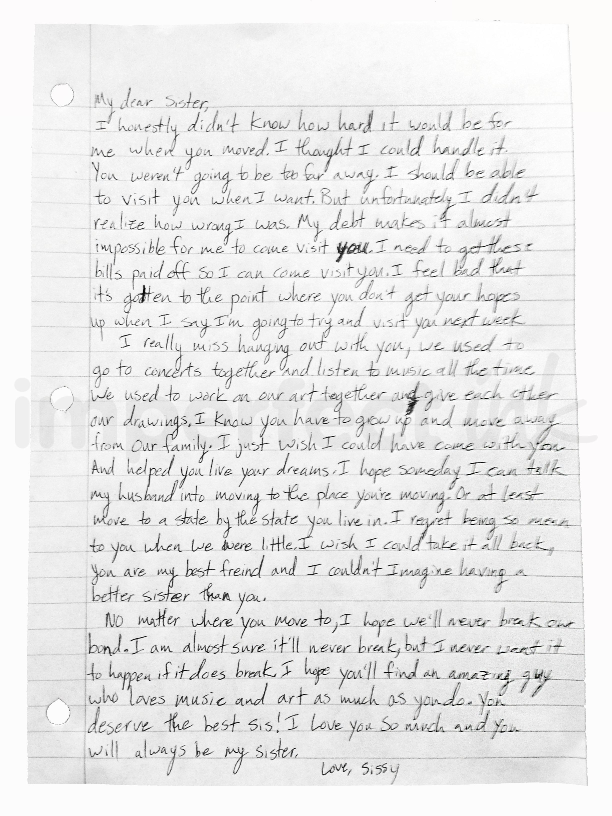 Handwritten letter thumbnail