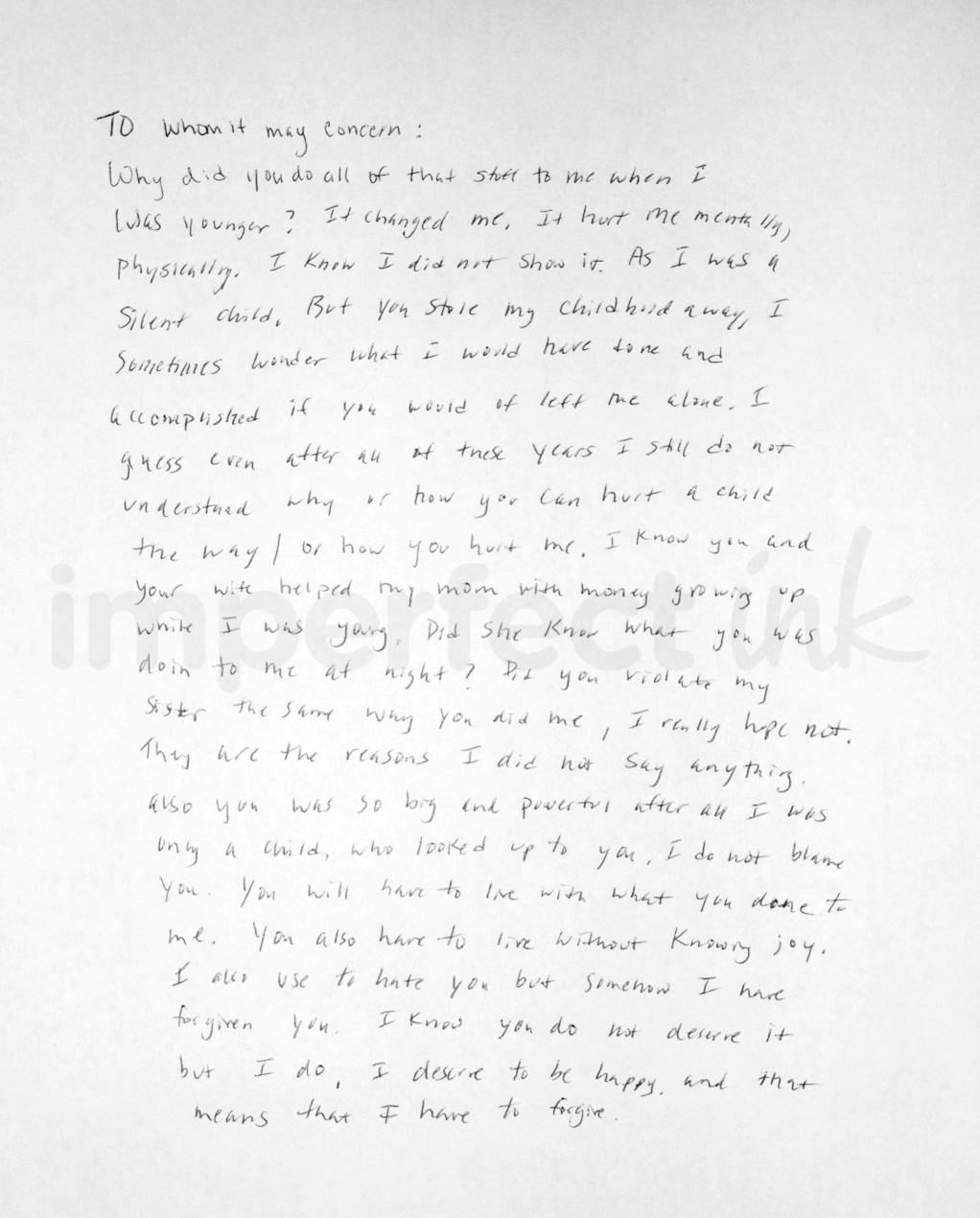 Handwritten letter thumbnail