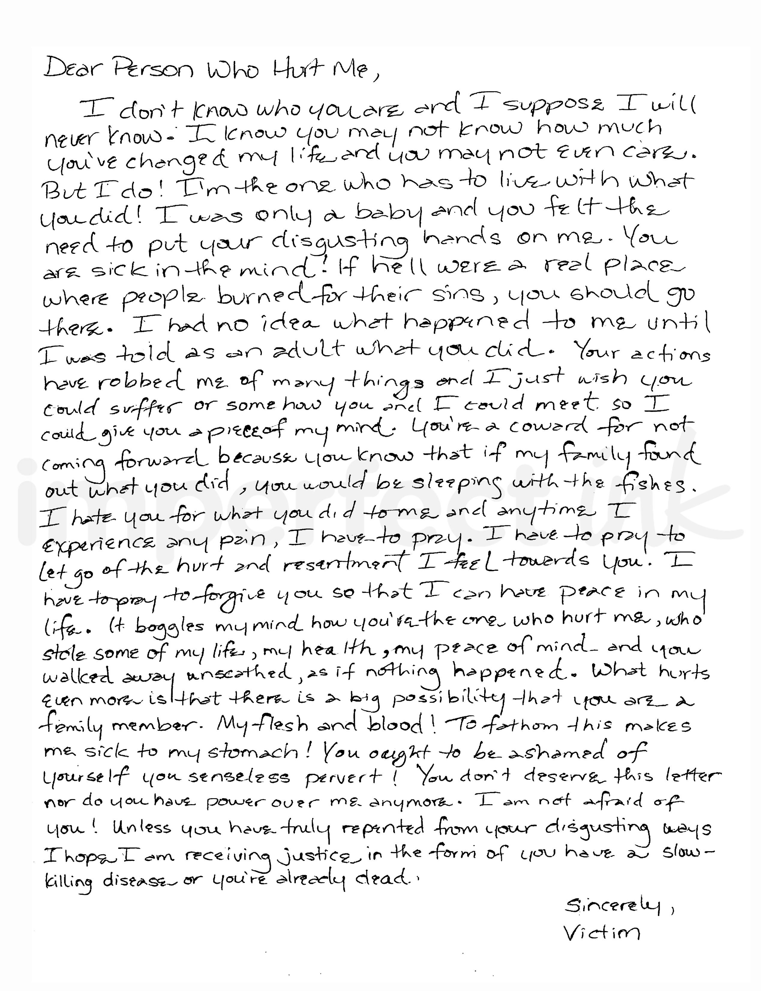 Handwritten letter thumbnail