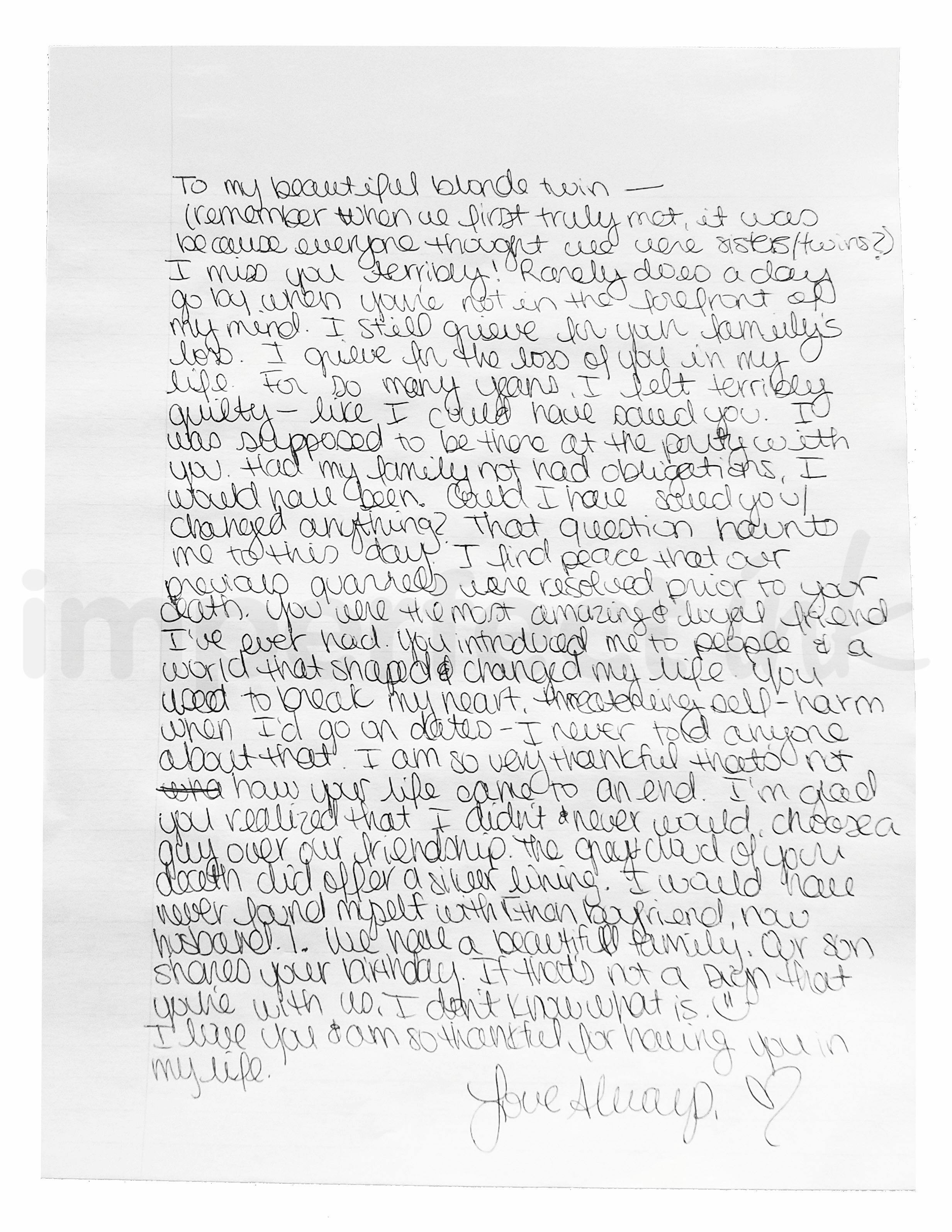 Handwritten letter thumbnail