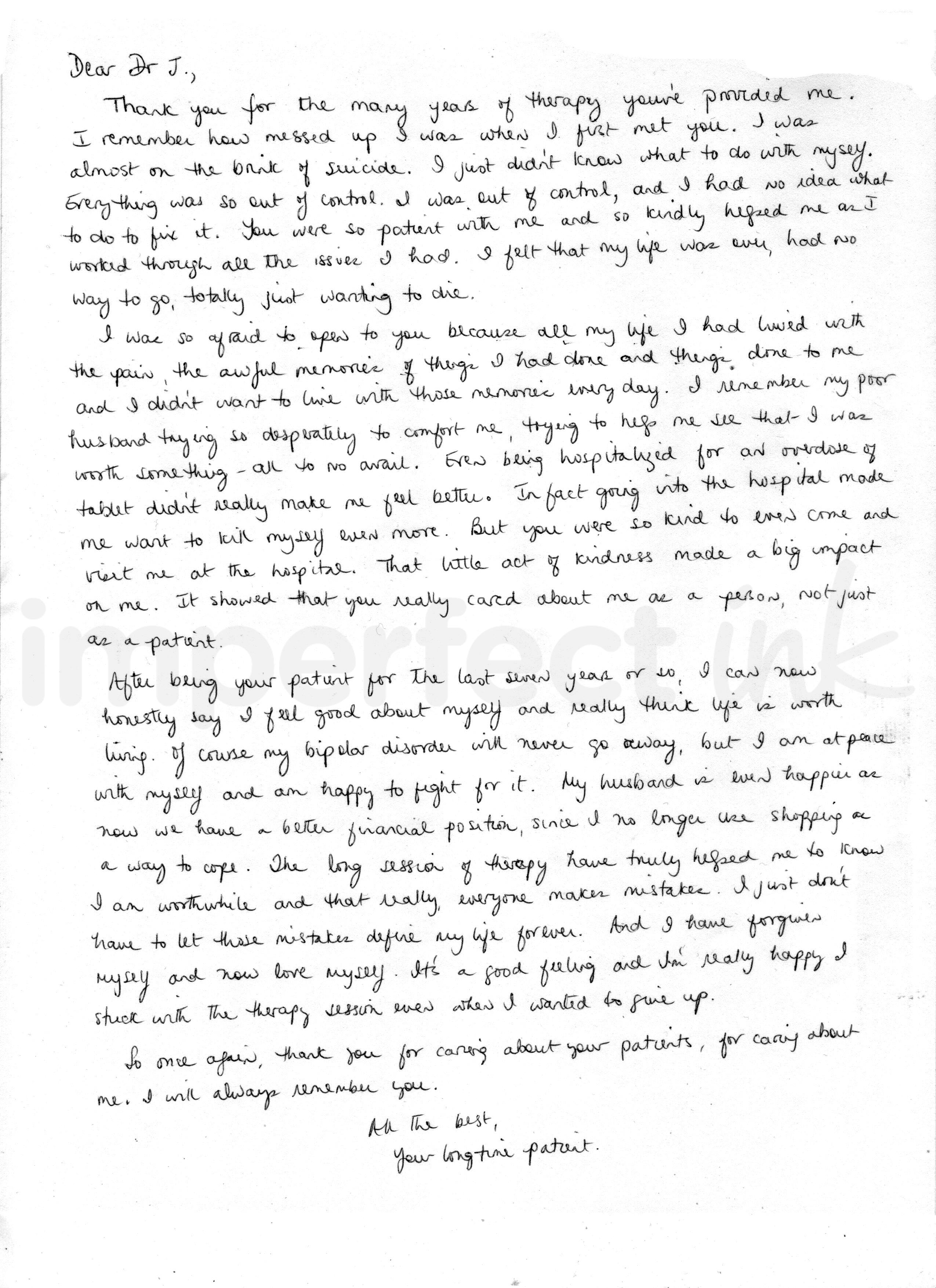 Handwritten letter thumbnail