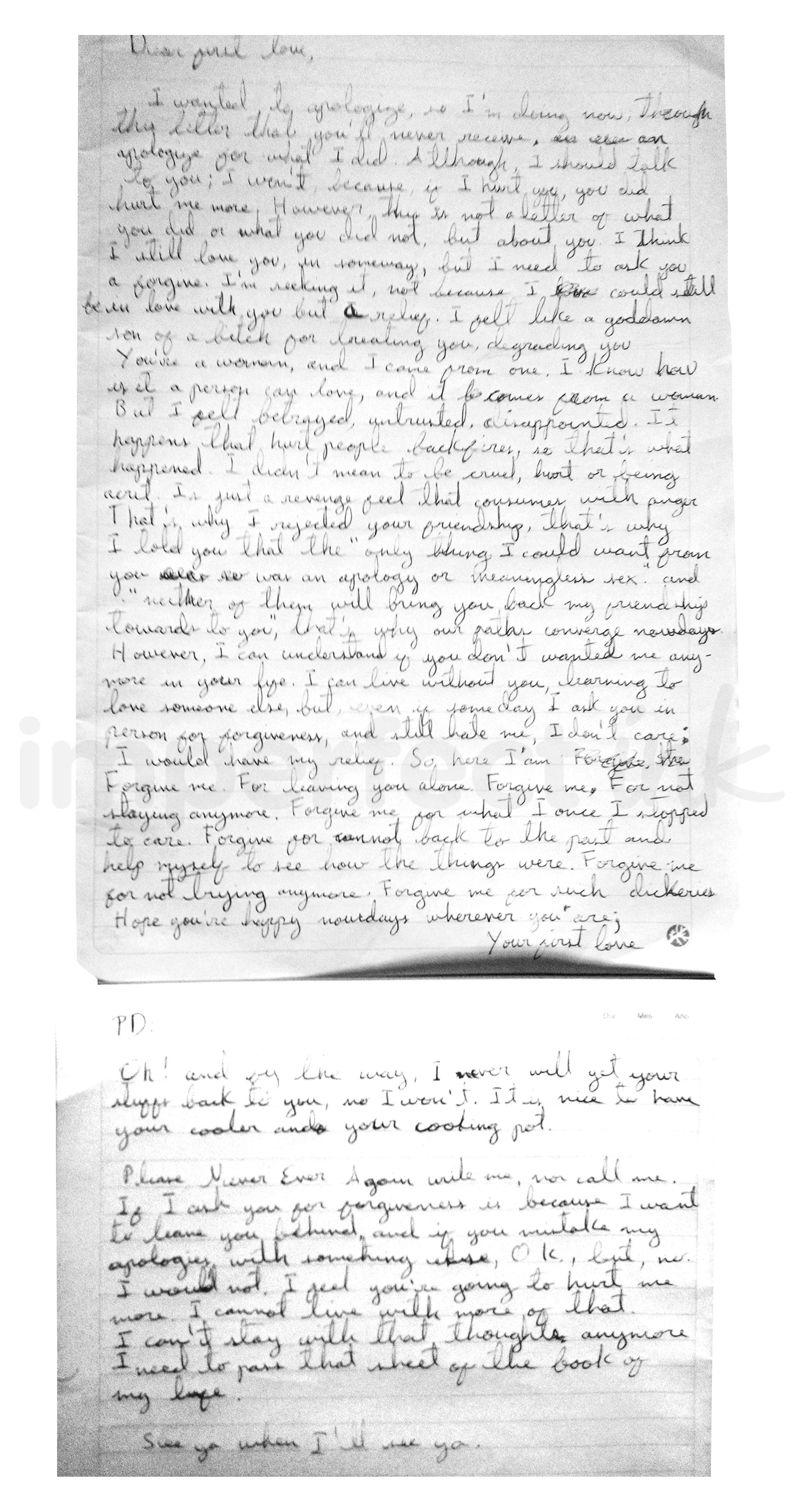 Handwritten letter thumbnail