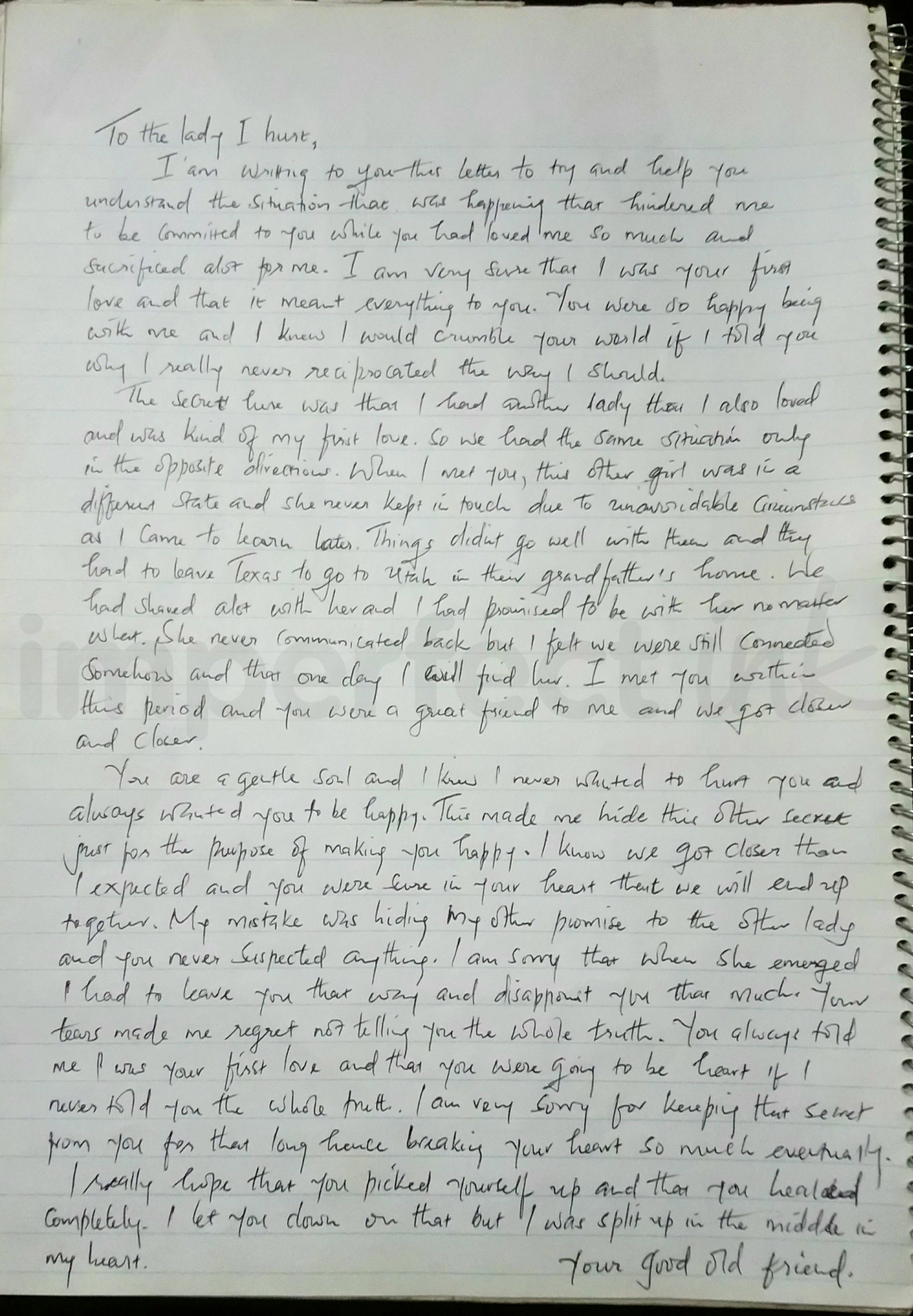 Handwritten letter thumbnail