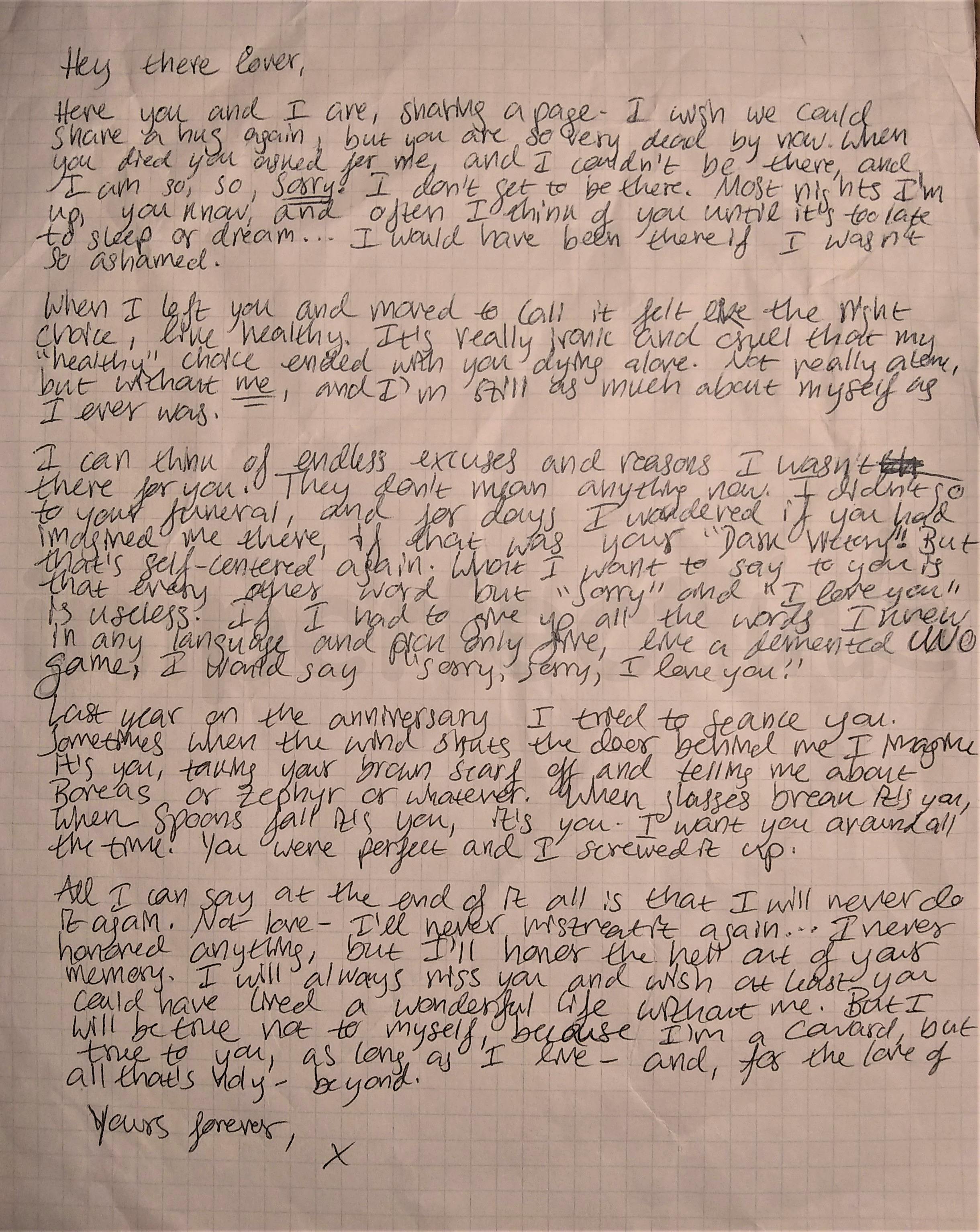 Handwritten letter thumbnail