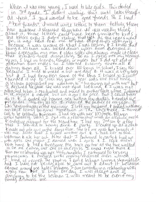 Handwritten letter thumbnail