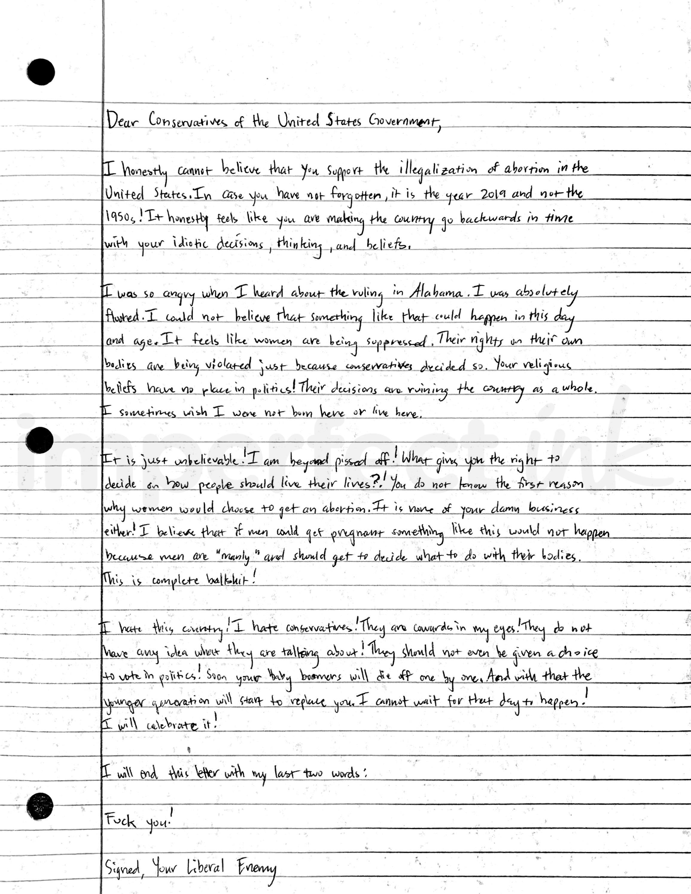 Handwritten letter thumbnail