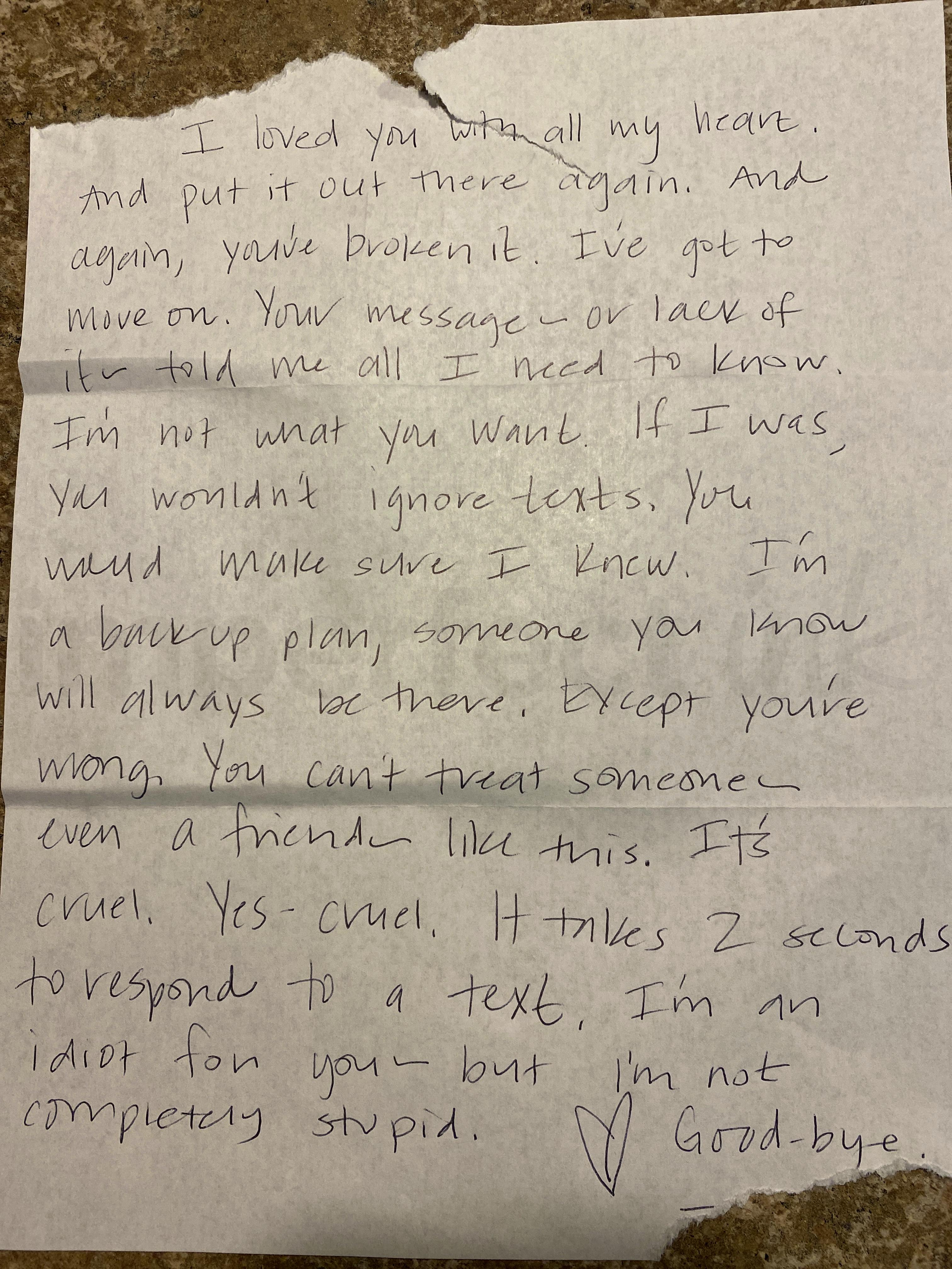 Handwritten letter thumbnail