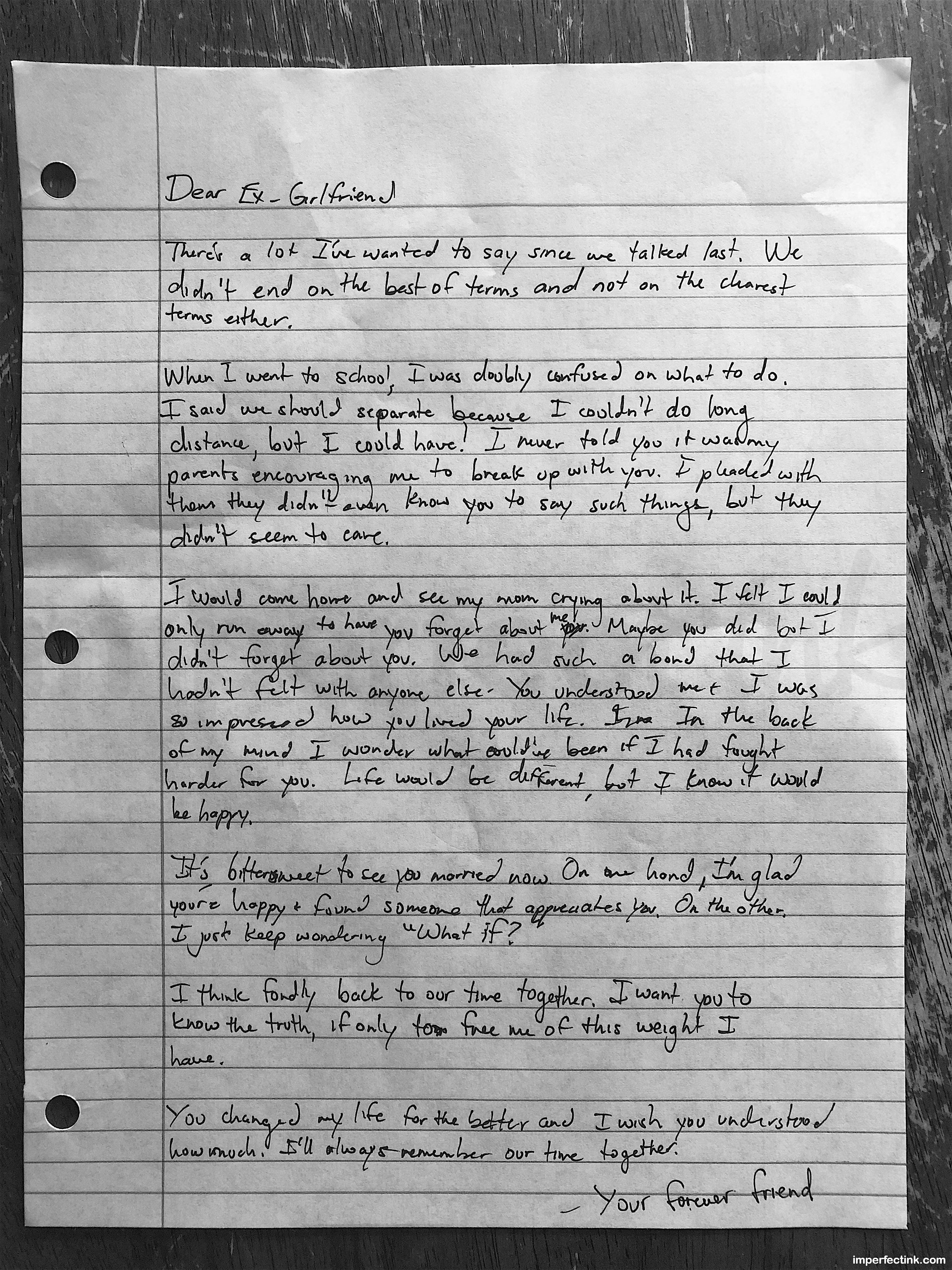 dear ex boyfriend letters