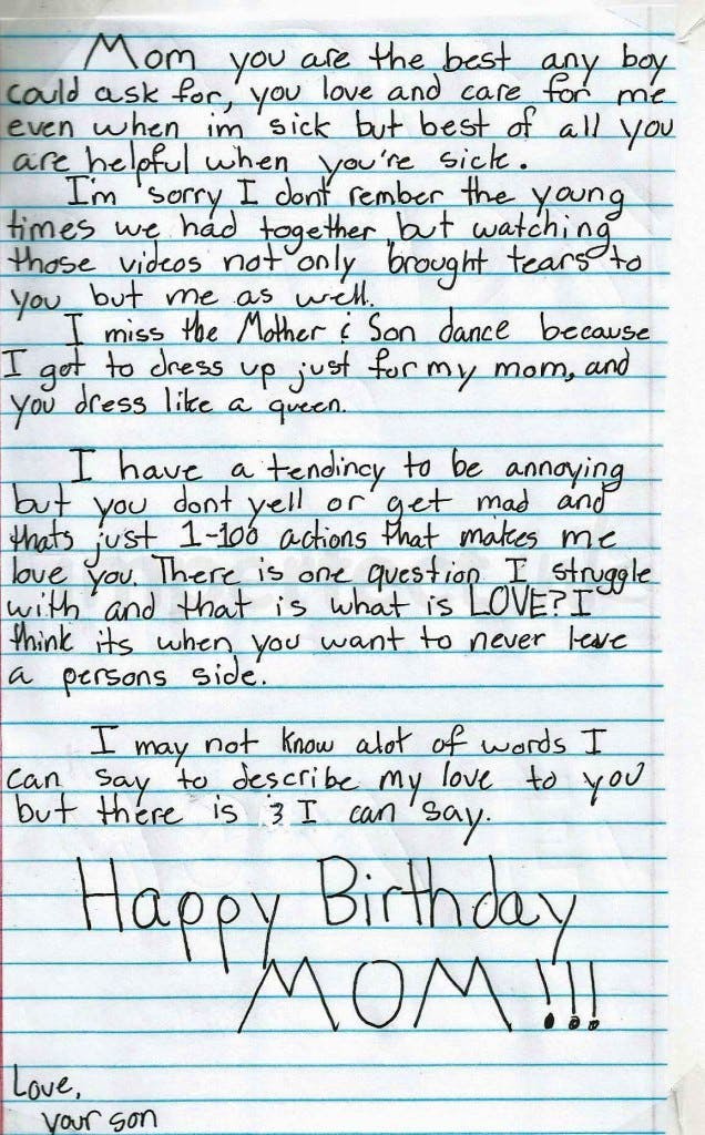 Handwritten letter thumbnail