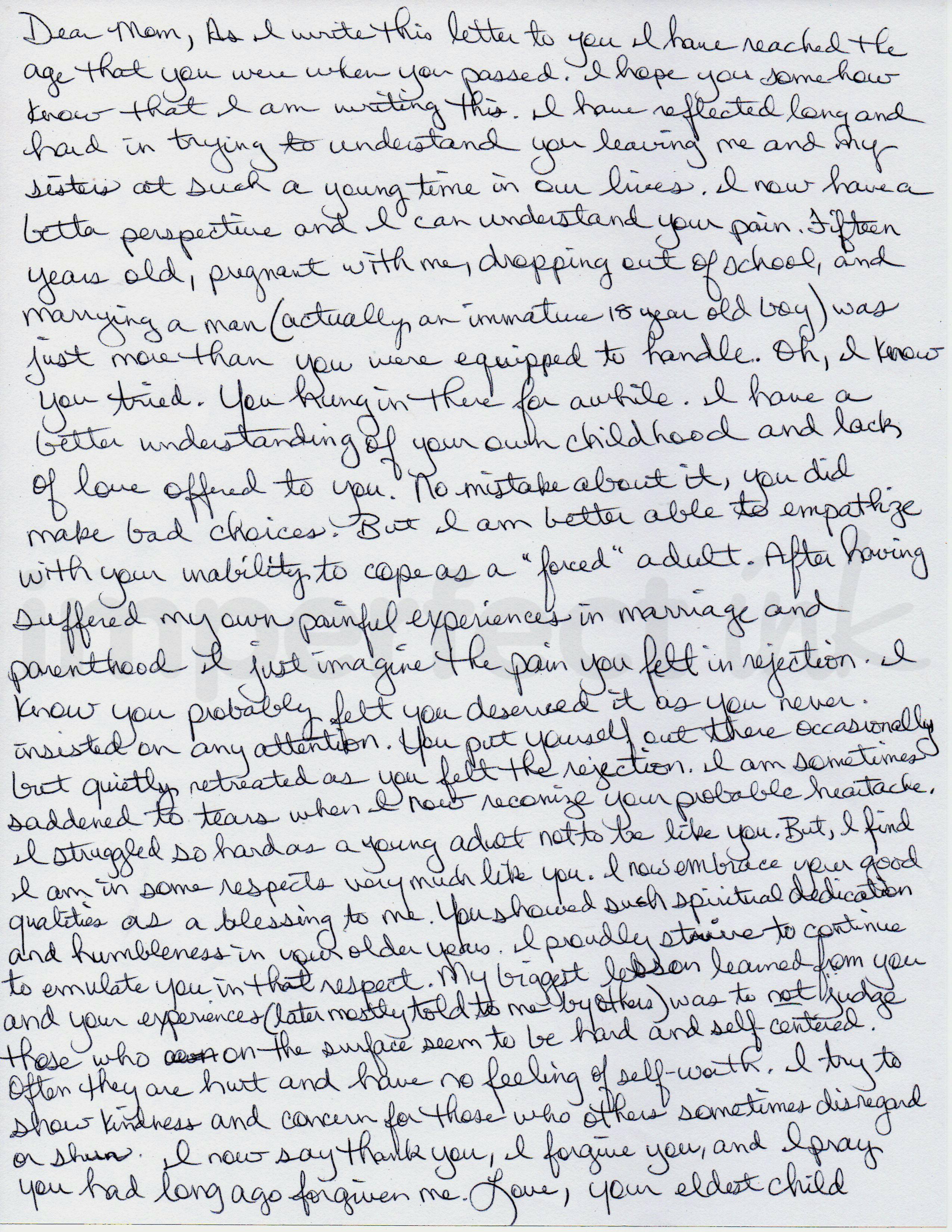 Handwritten letter thumbnail