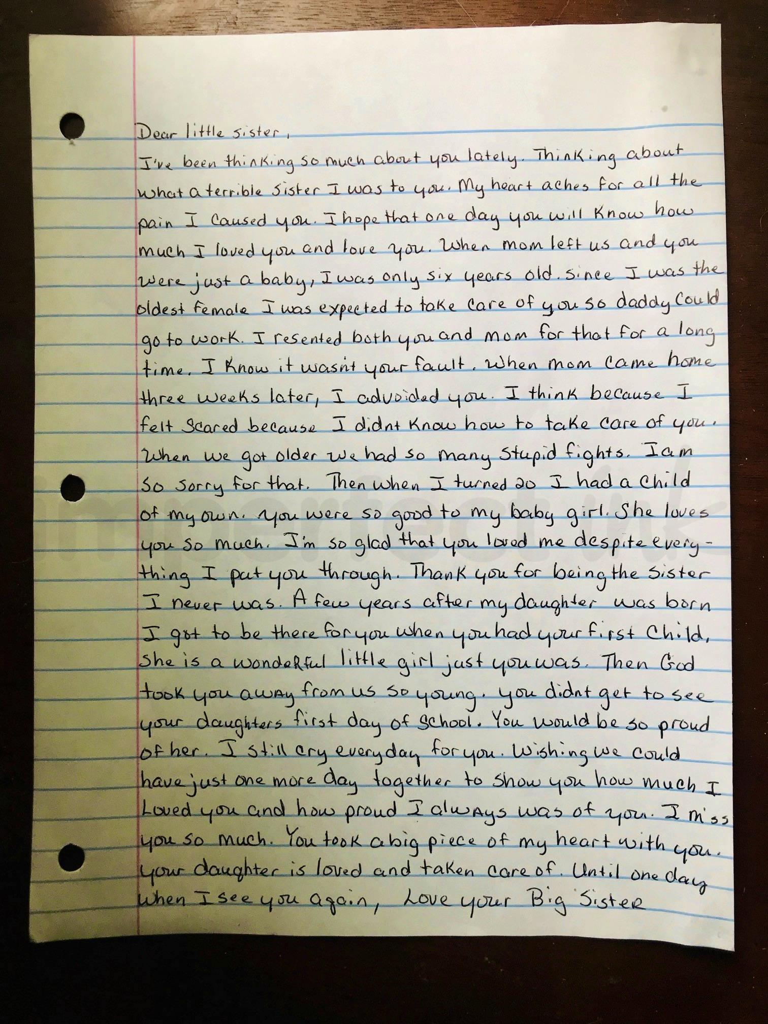 Handwritten letter thumbnail