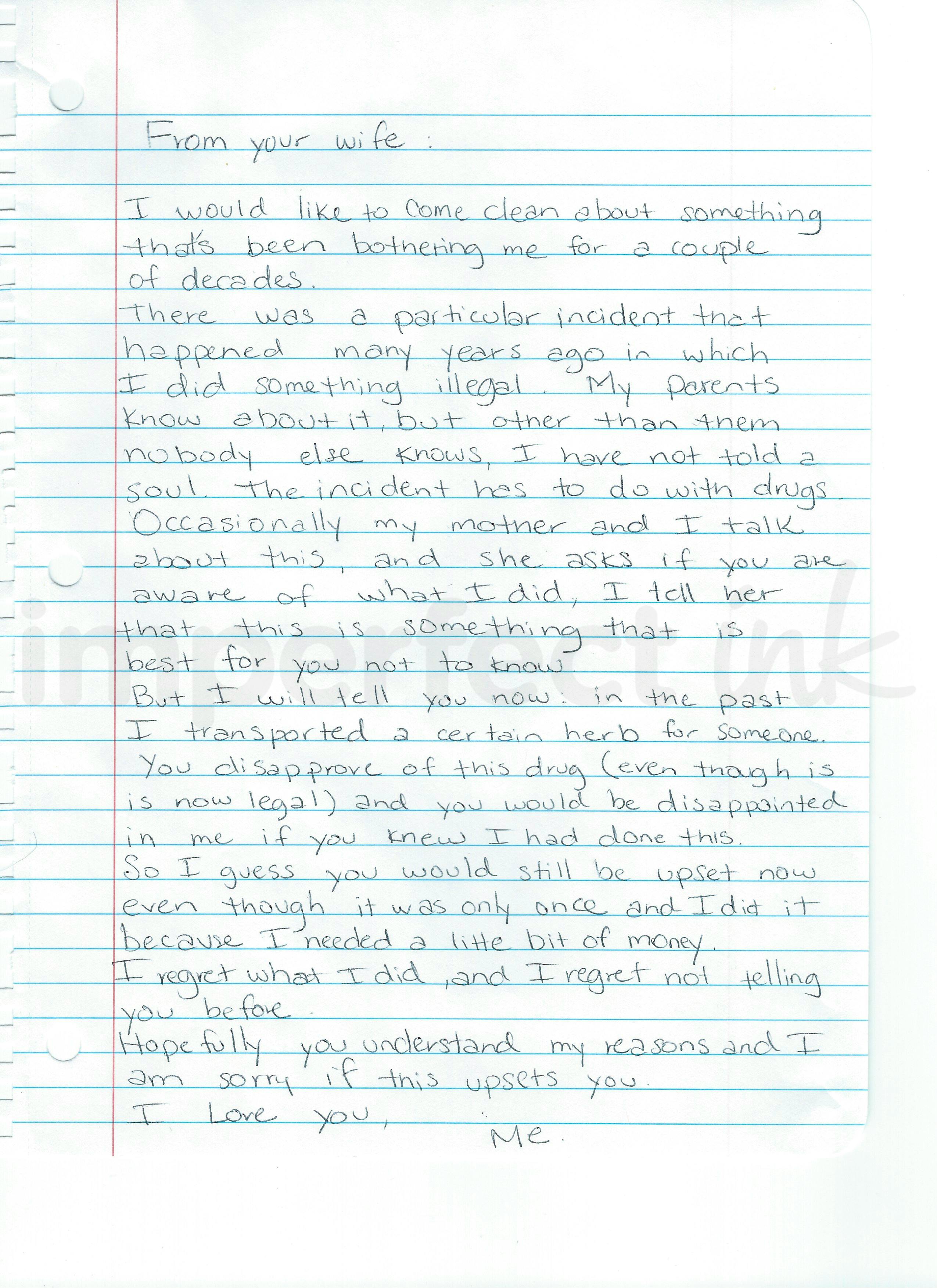 Handwritten letter thumbnail