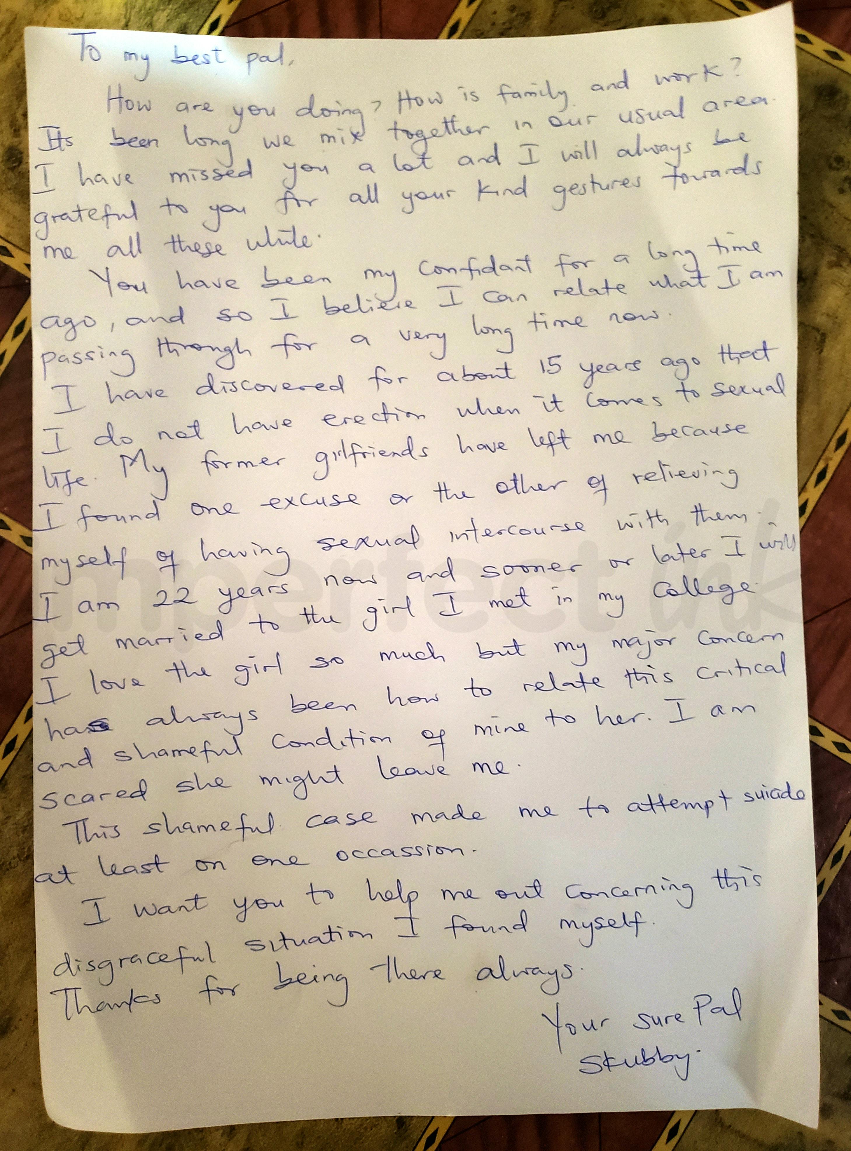 Handwritten letter thumbnail