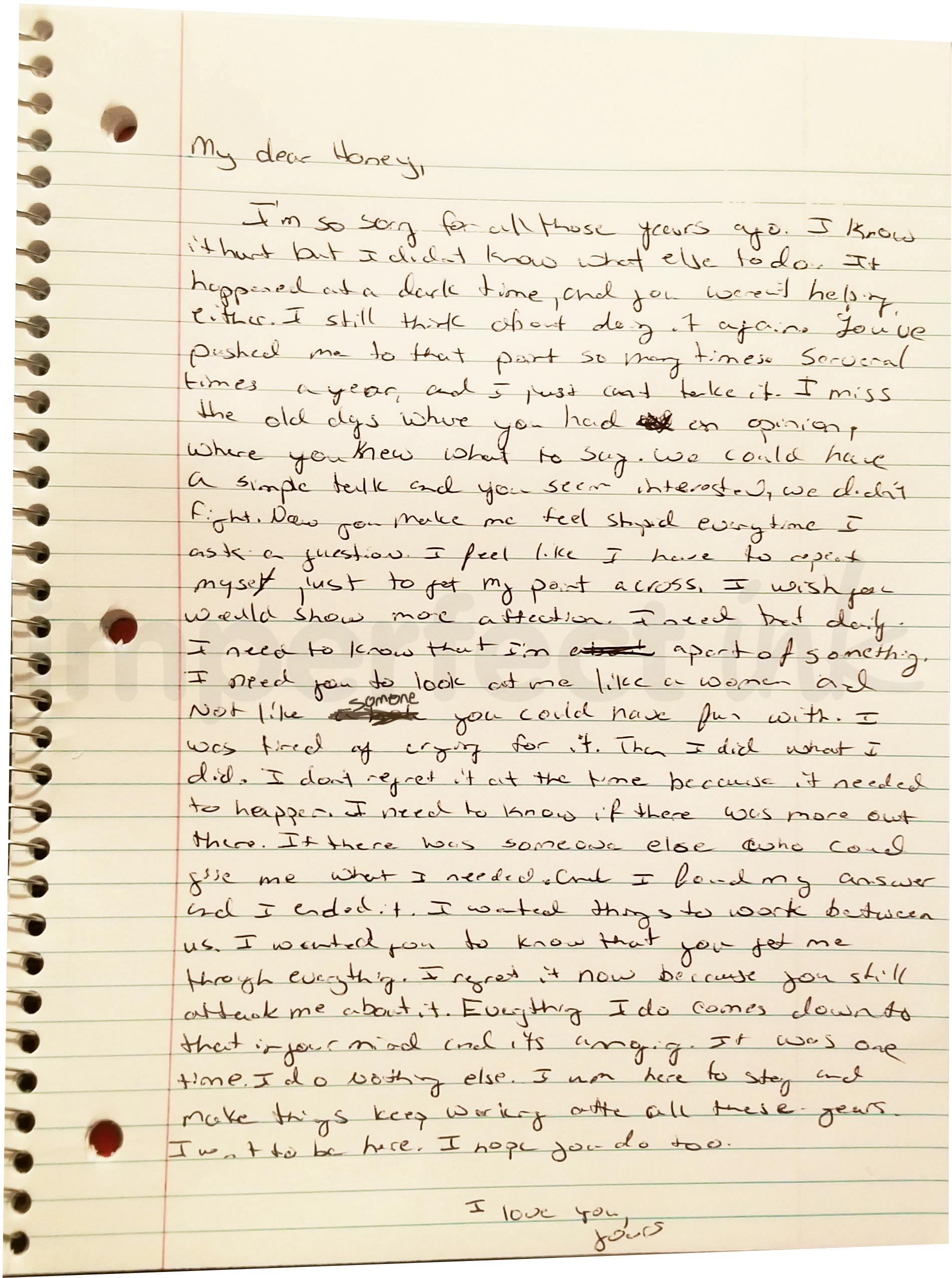 Sorry i you letter hurt im