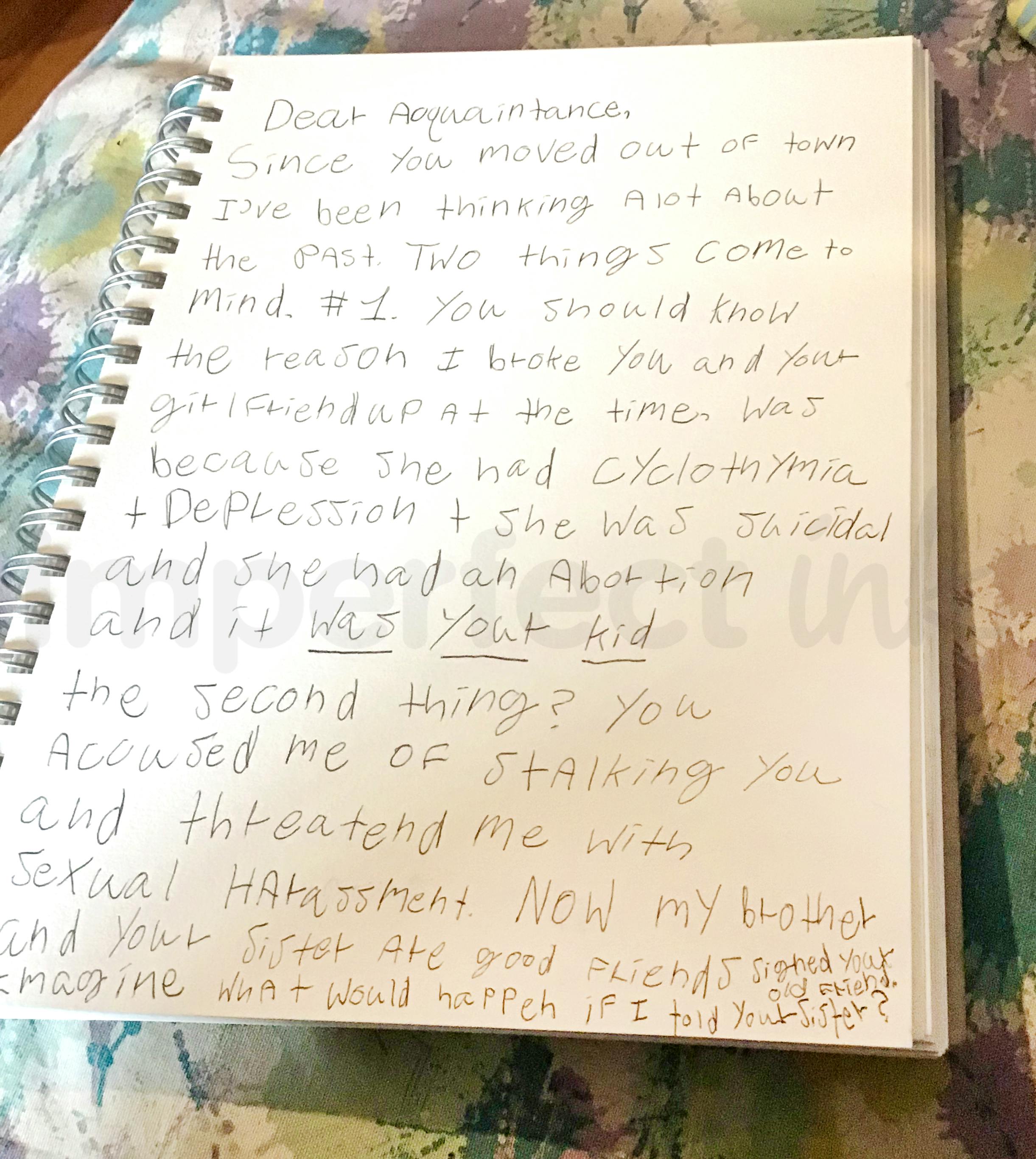 Handwritten letter thumbnail