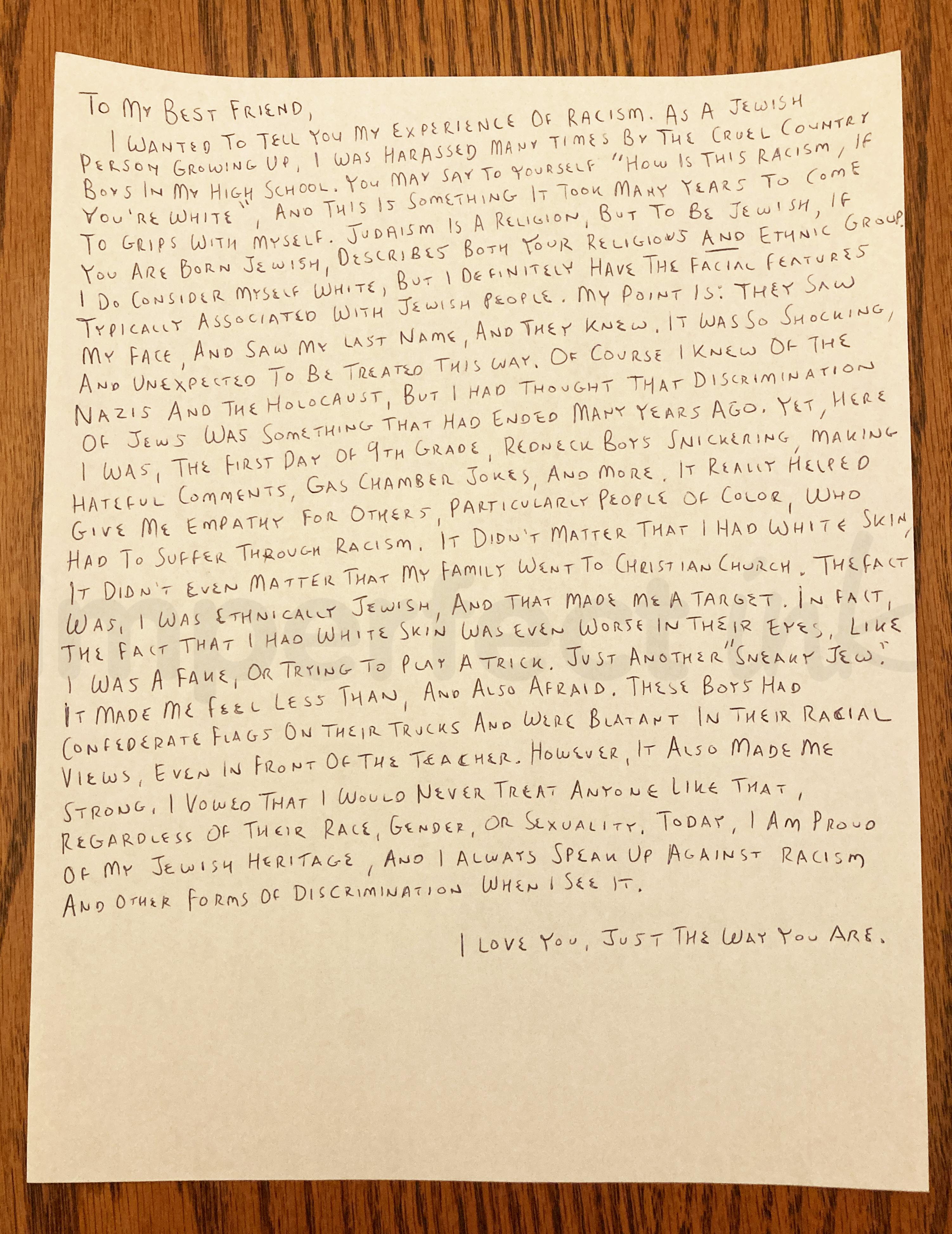 Handwritten letter thumbnail