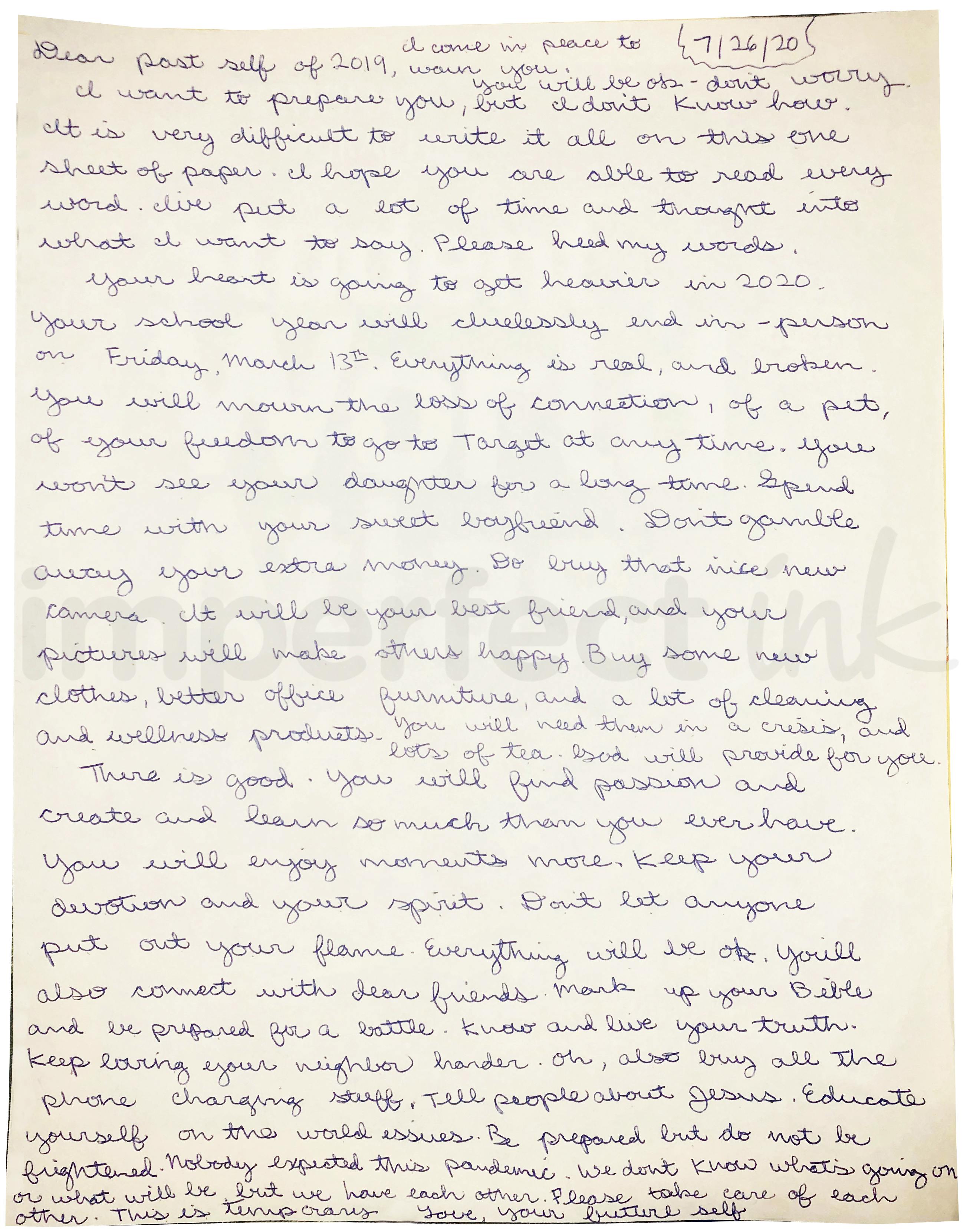 Handwritten letter thumbnail