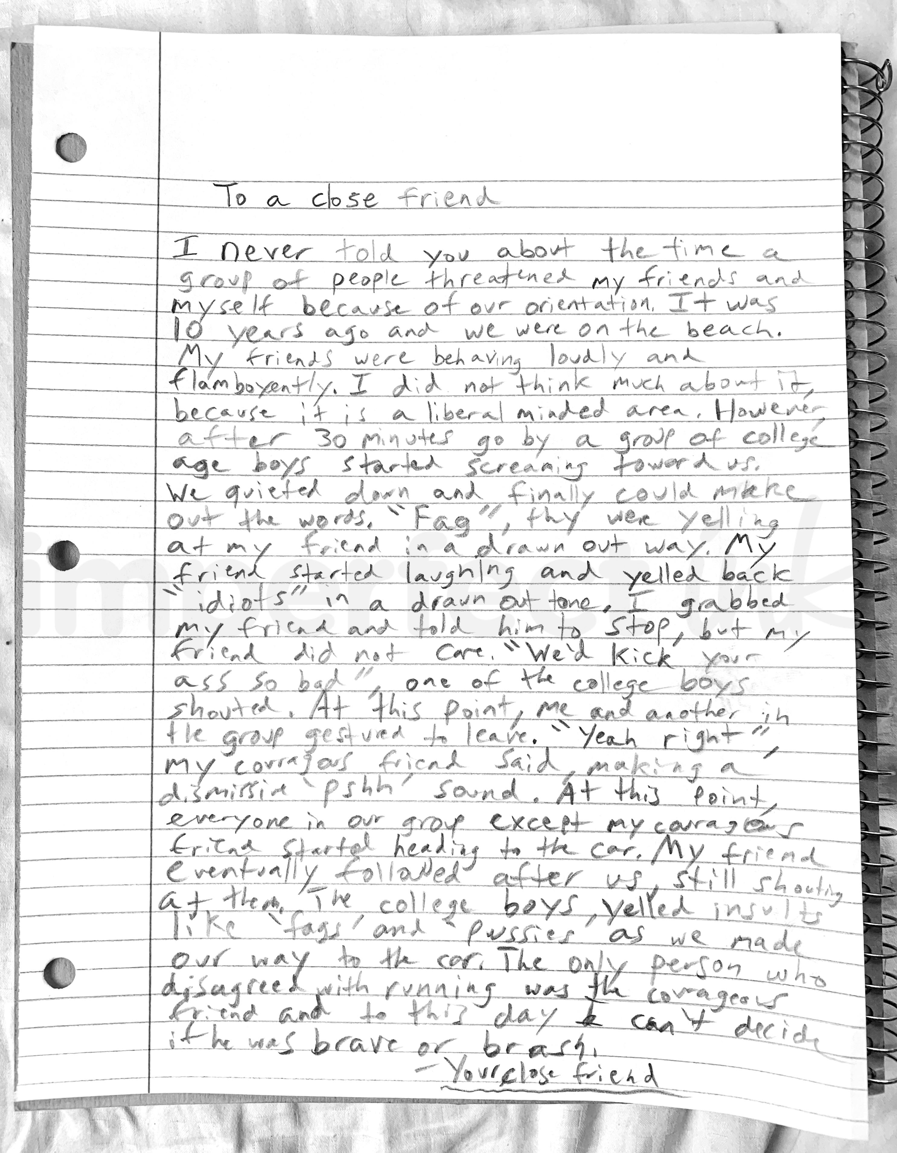 Handwritten letter thumbnail