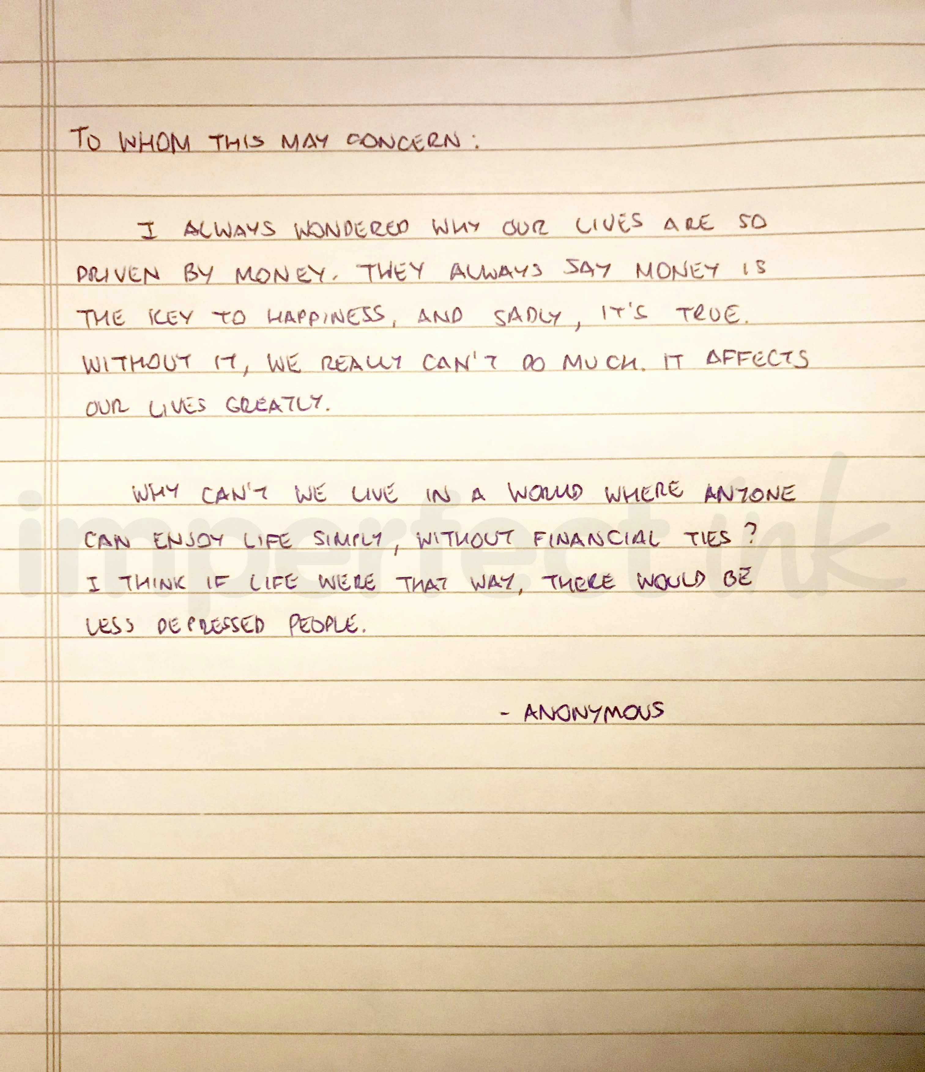 Handwritten letter thumbnail