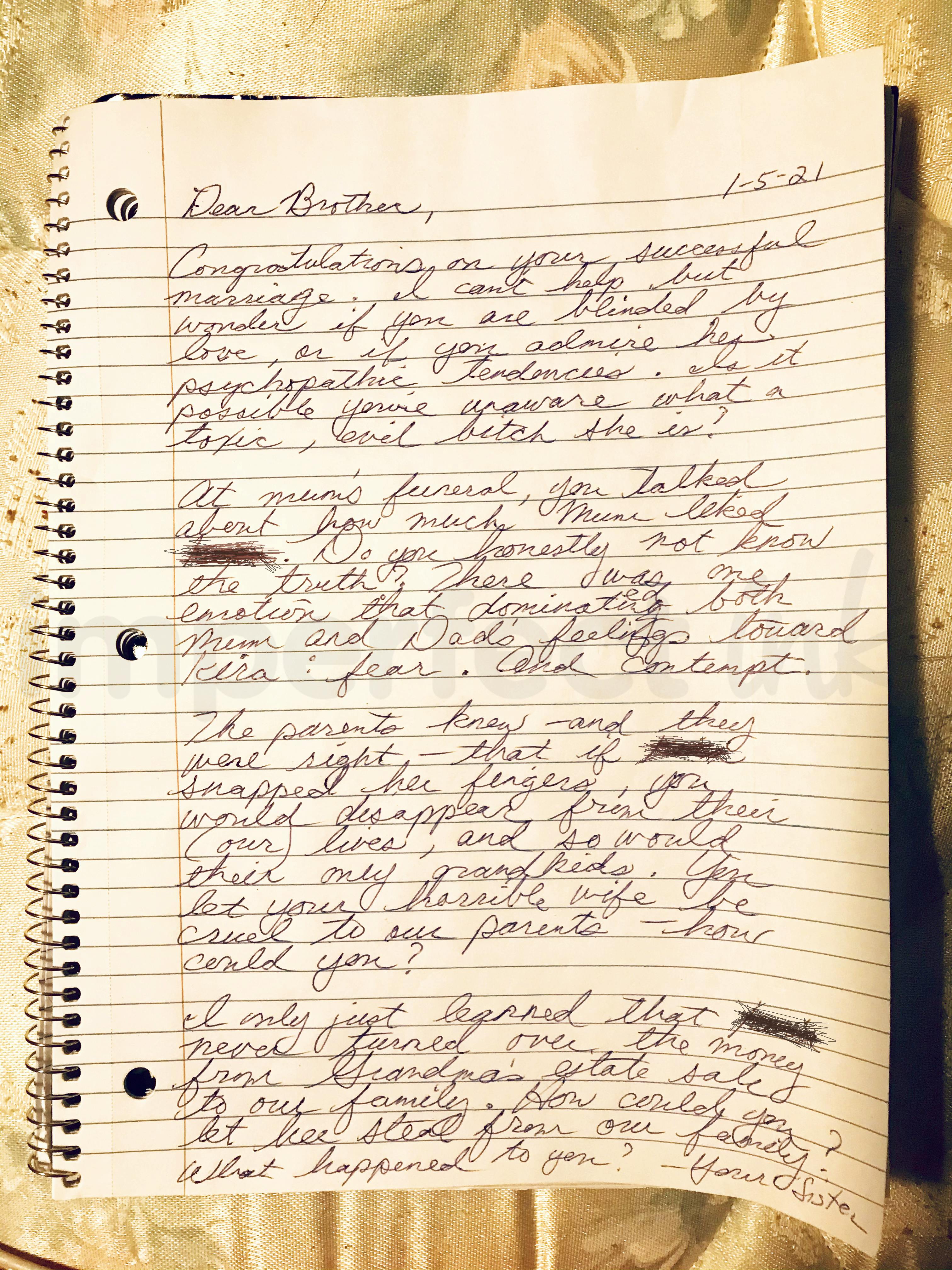 Handwritten letter thumbnail