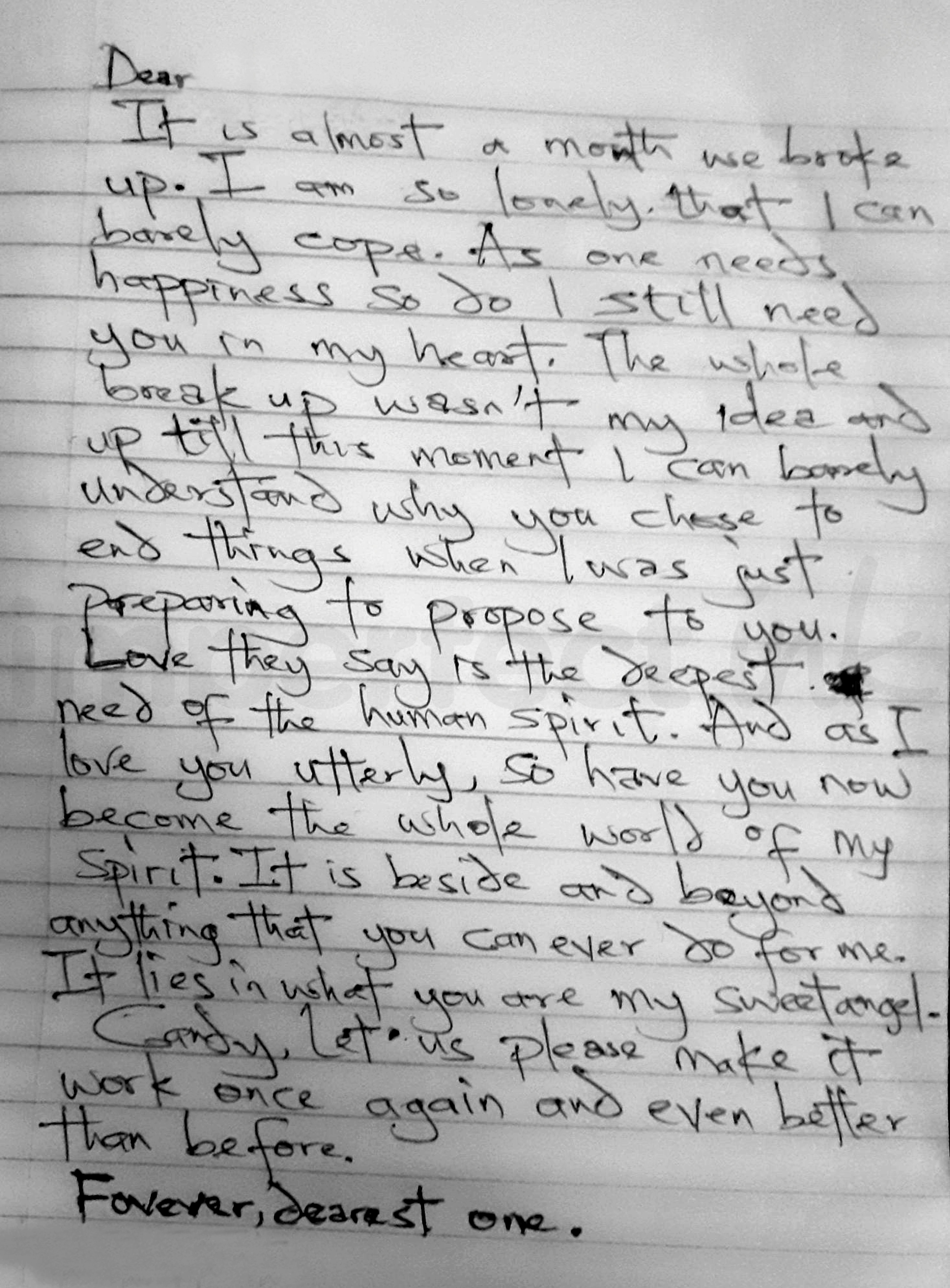 Handwritten letter thumbnail