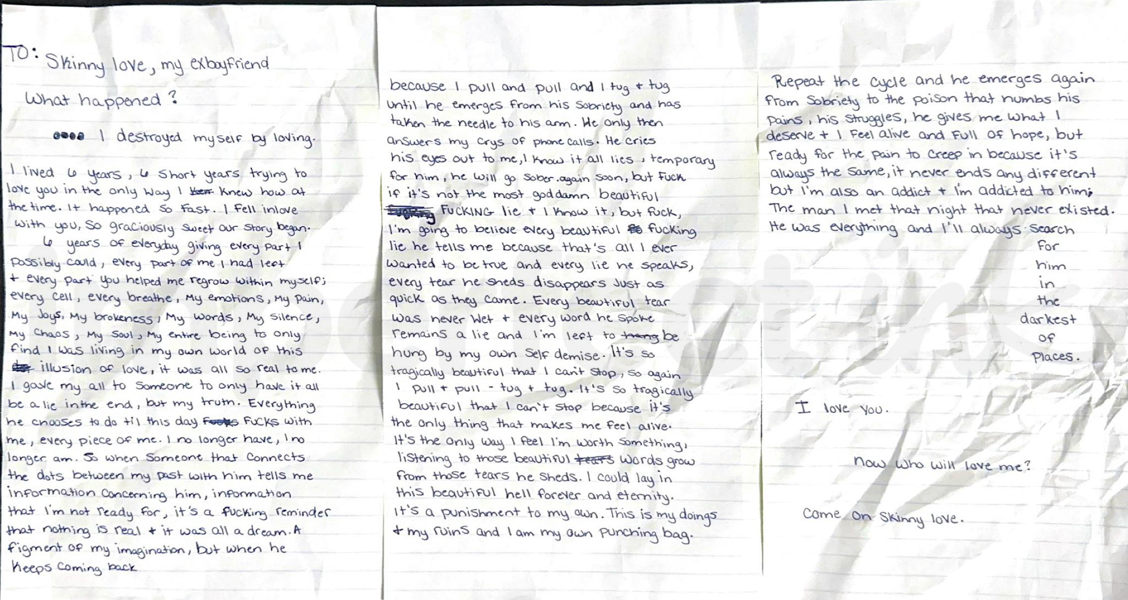 Handwritten letter thumbnail