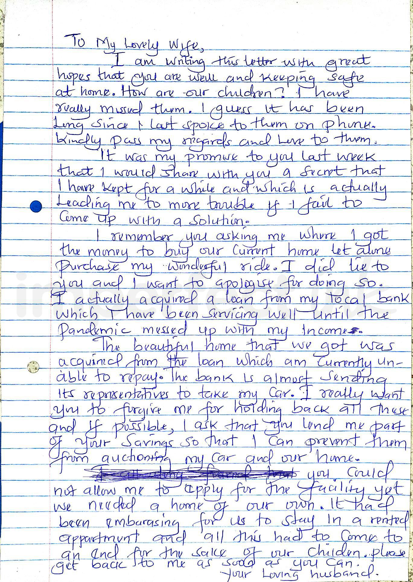 Handwritten letter thumbnail