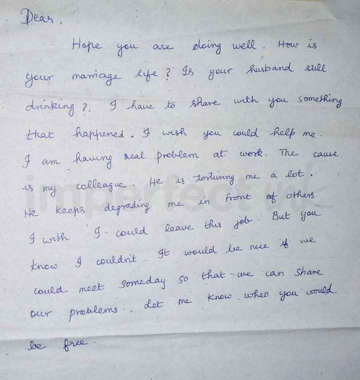 Handwritten letter thumbnail