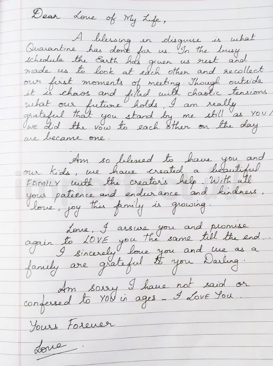 Handwritten letter thumbnail