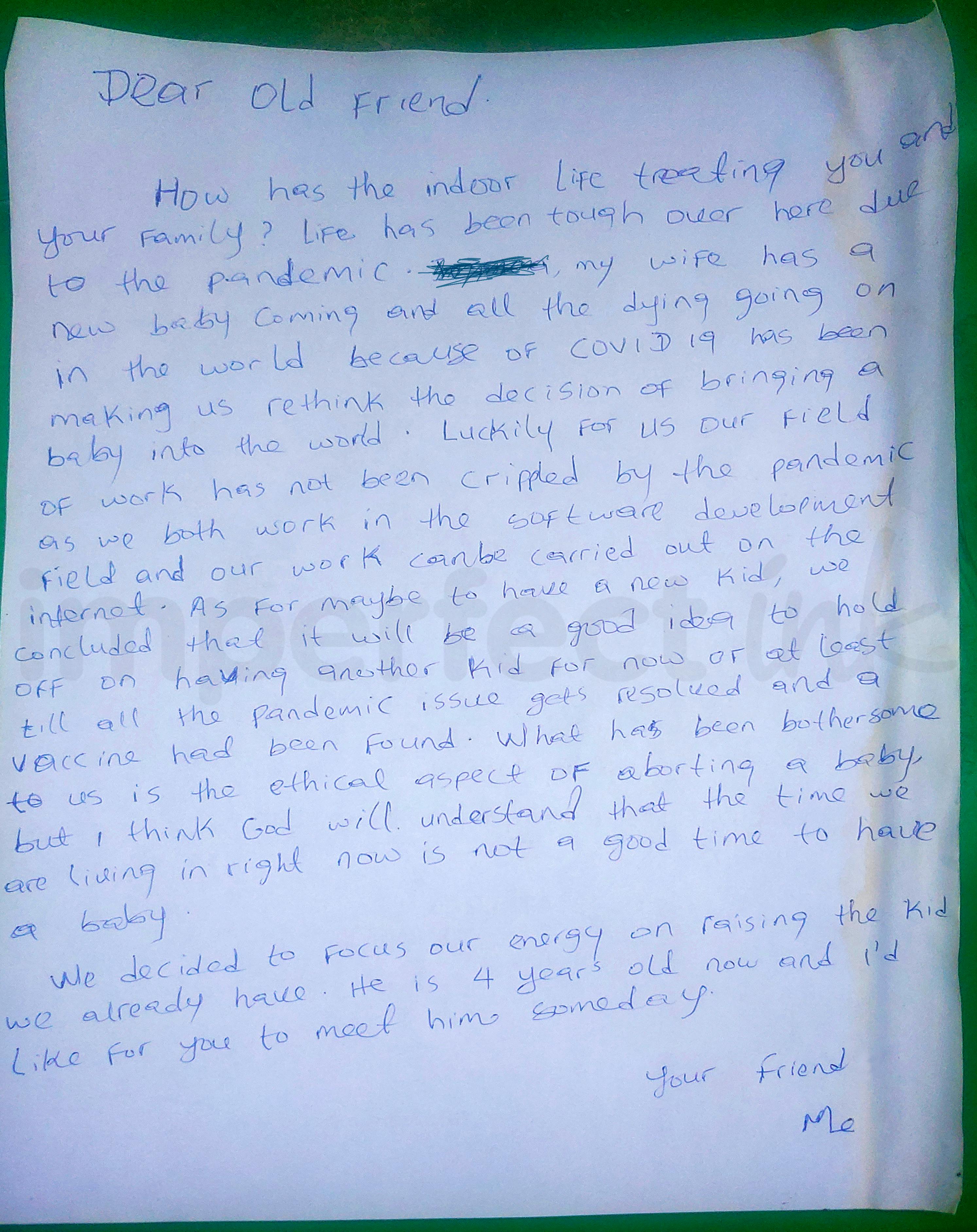 Handwritten letter thumbnail