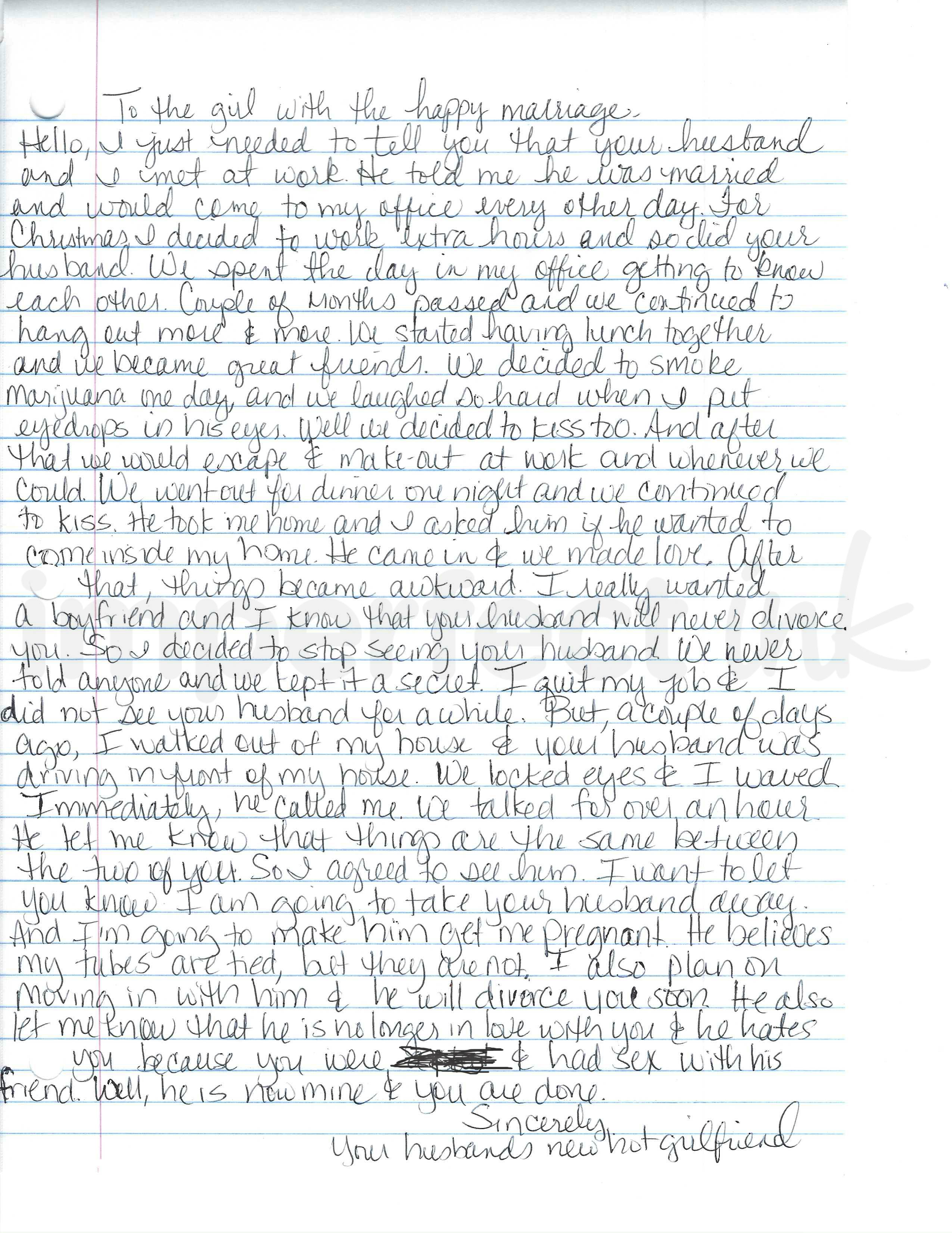 Handwritten letter thumbnail