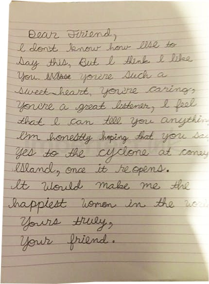 Handwritten letter thumbnail