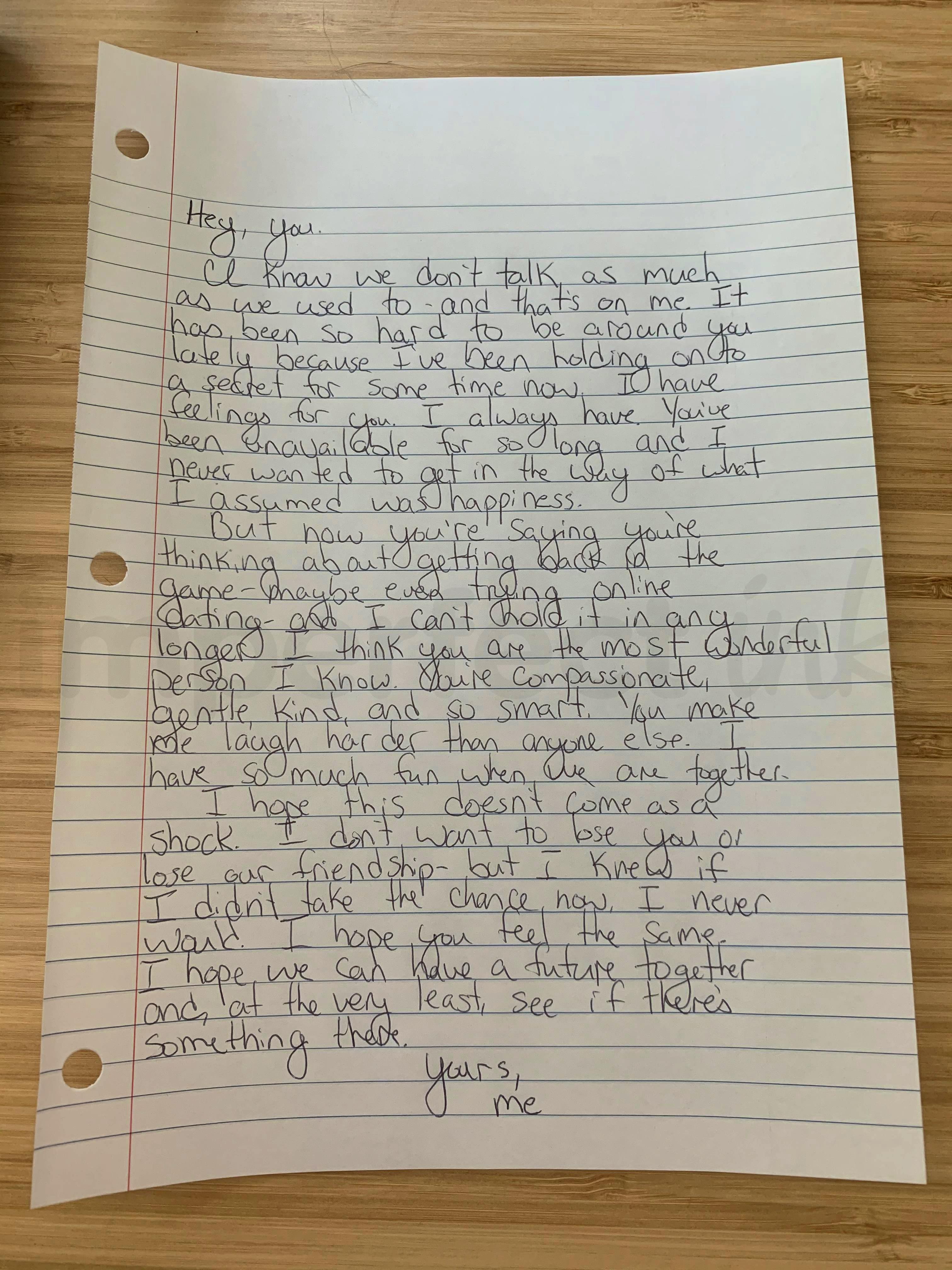 Handwritten letter thumbnail